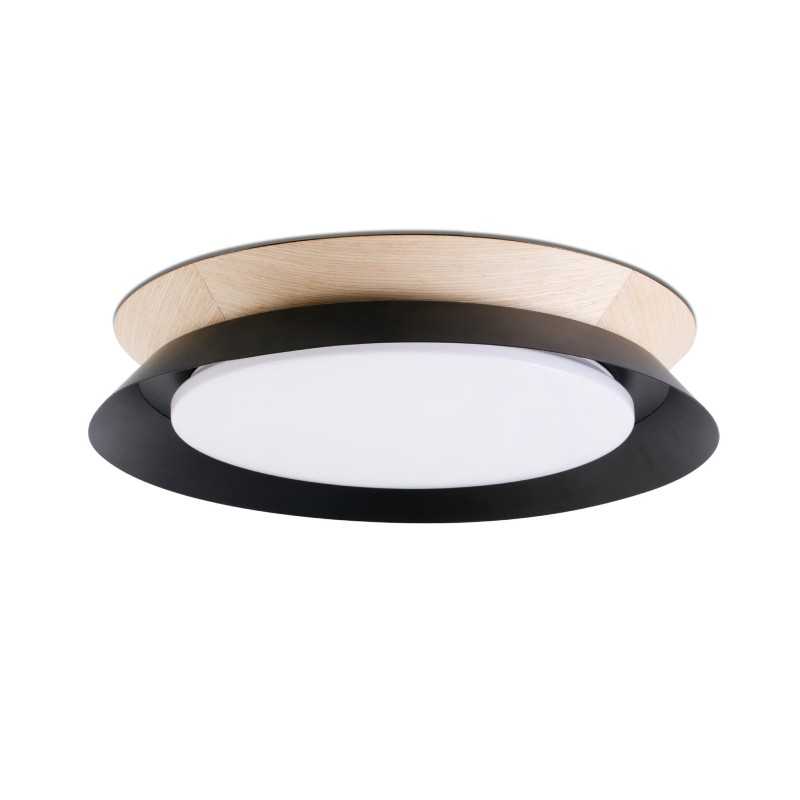 Ceiling lamp with integrated LED in matte black steel MAINXE