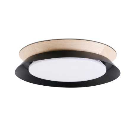 Ceiling lamp with integrated LED in matte black steel MAINXE