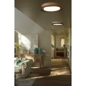 Ceiling lamp with integrated LED in matte black steel MAINXE