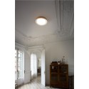 Ceiling lamp with integrated LED in matte white steel AUTHUME