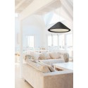 Ceiling lamp in matte black steel with E27 socket, RUVIGNY.