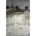 Ceiling lamp in green steel with E27 socket, POISSAC.
