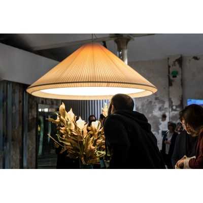 Ceiling lamp in beige steel with E27 socket by LEPUIX