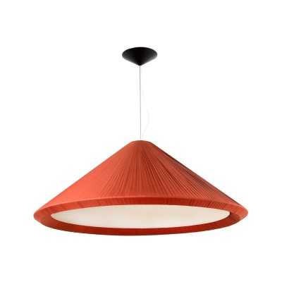 Ceiling lamp in red steel with E27 socket by CRAVENT