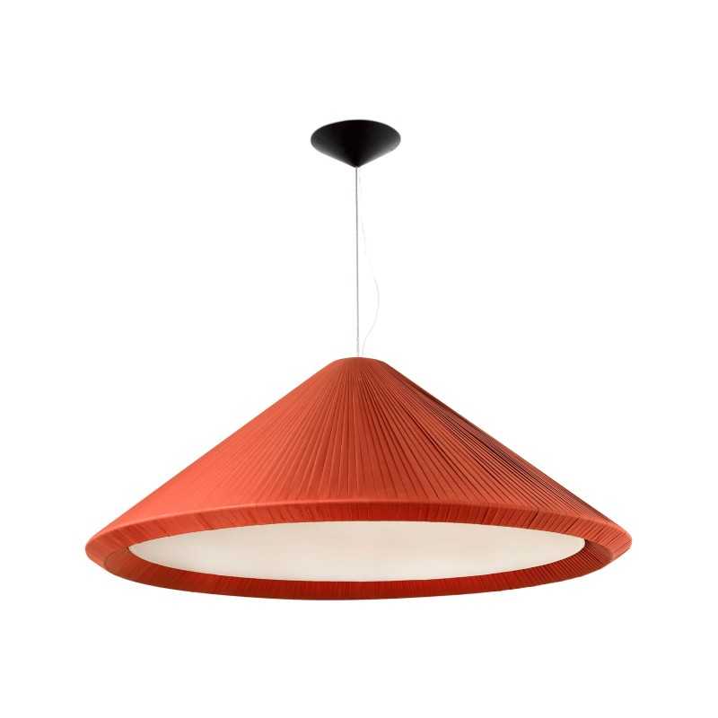 Ceiling lamp in red steel with E27 socket by CRAVENT