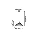 Ceiling lamp in red steel with E27 socket by CRAVENT