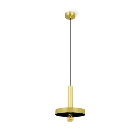 Ceiling lamp in matte gold steel with E27 socket, BAGNOT brand.