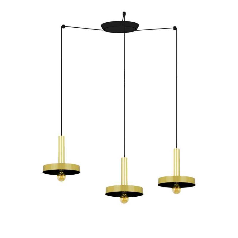 Ceiling lamp in matte gold steel with E27 socket, MONTREM.