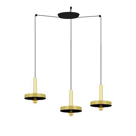 Ceiling lamp in matte gold steel with E27 socket, MONTREM.