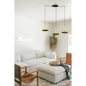 Ceiling lamp in matte gold steel with E27 socket, MONTREM.