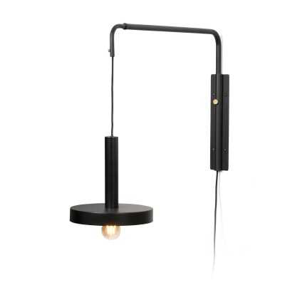 Wall lamp in matte black steel with E27 socket GALLERY