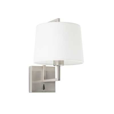 Wall lamp in brushed steel with E27 socket PEZENS