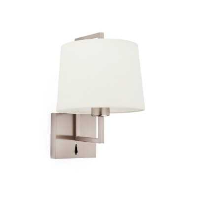 Wall lamp in brushed steel with E27 socket, LICHIOT brand.