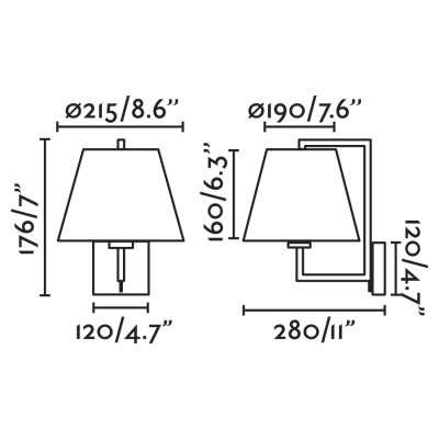 Wall lamp in brushed steel with E27 socket, LICHIOT brand.