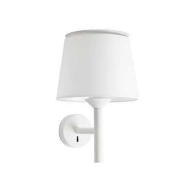 Wall lamp in matte white steel with E27 socket, LAILLY