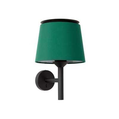 Wall lamp in matte black steel with E27 socket, CARLUS.