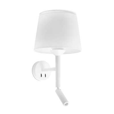 Wall lamp steel E27 white BRIEUX
