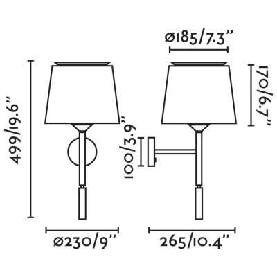 Wall lamp steel E27 white BRIEUX