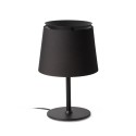Table lamp made of matte black steel with E27 socket, CHARDAS.