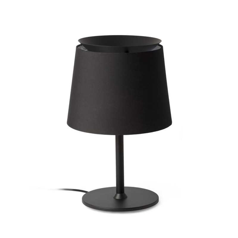 Table lamp made of matte black steel with E27 socket, CHARDAS.