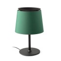Table lamp made of matte black steel with E27 socket, CHANAS.
