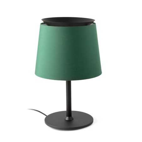 Table lamp made of matte black steel with E27 socket, CHANAS.