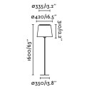 Floor lamp in matte black steel with E27 socket, BROMME.