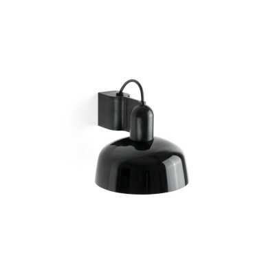 Wall lamp aluminum E27 black FLABAS