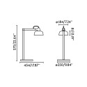 Table lamp made of black steel with E27 socket GREZES