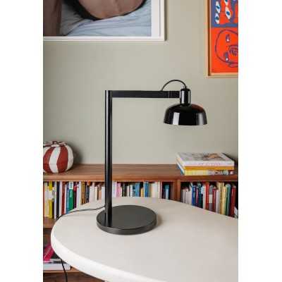 Table lamp made of black steel with E27 socket GREZES