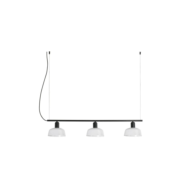 Ceiling lamp in black steel with E27 socket, BENNAC.