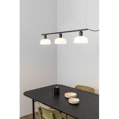 Ceiling lamp in black steel with E27 socket, BENNAC.