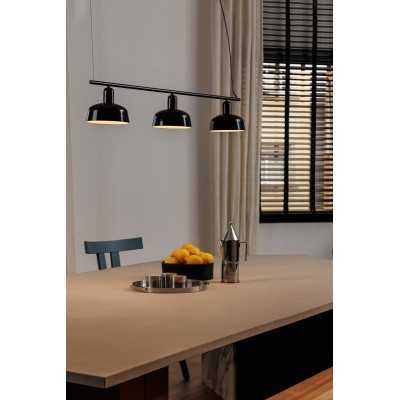Ceiling lamp in black steel with E27 socket by FONTAN