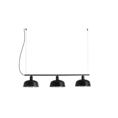 Ceiling lamp in black steel with E27 socket, SALIGNY