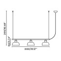 Ceiling lamp in black steel with E27 socket, SALIGNY