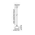 Ceiling lamp in black steel with E27 socket by HACHAN