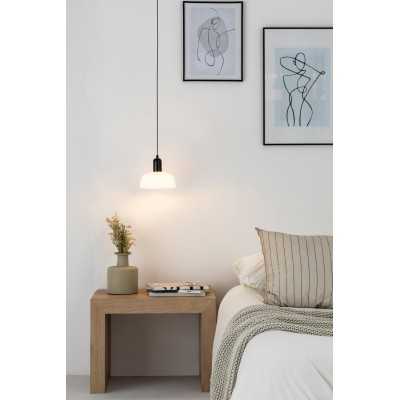 Ceiling lamp in black steel with E27 socket by HACHAN