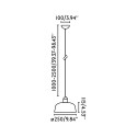 Ceiling lamp in black steel with E27 socket, CARNAS.