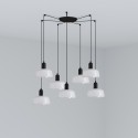Ceiling lamp in black steel with E27 socket, named BRIANDE.