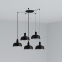 Ceiling lamp steel E27 black COUVROT