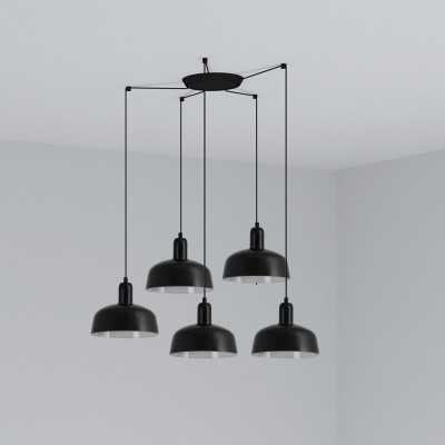 Ceiling lamp steel E27 black COUVROT