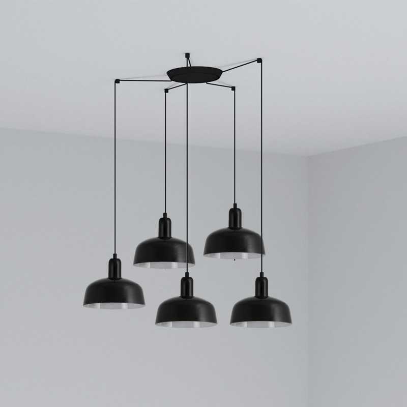 Ceiling lamp steel E27 black COUVROT