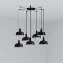 Ceiling lamp in black steel with E27 socket, THEULEY