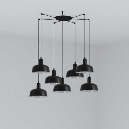 Ceiling lamp in black steel with E27 socket, THEULEY