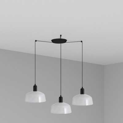 Ceiling lamp in black steel with E27 socket EPINIAC