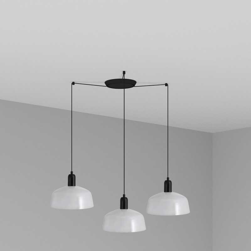 Ceiling lamp in black steel with E27 socket EPINIAC