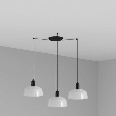 Ceiling lamp in black steel with E27 socket EPINIAC
