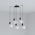 Ceiling lamp in black steel with E27 socket, CLELLES