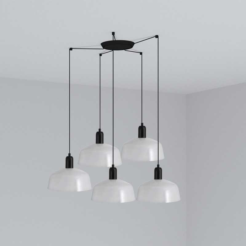 Ceiling lamp in black steel with E27 socket, CLELLES
