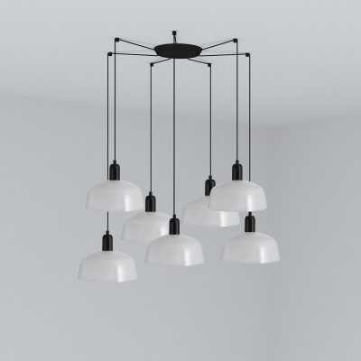 Ceiling lamp in black steel with E27 socket CHANGY